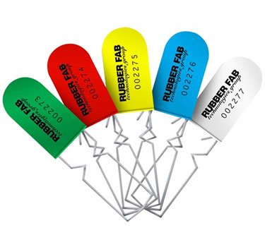 LOCKLABEL - Rubber Fab Lock & Label Security and Identification Tabs