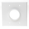 RWD0.00WH - Low Profile Plate 2G, Round Hole, Wire Exit Plate, White