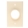 RWS0.00BE - Low Profile Plate 1G, Round Hole, Wire Exit Plate, Beige