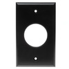 RWS0.00BK - Low Profile Plate 1G, Round Hole, Wire Exit Plate, Black