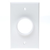 RWS0.00WH - Low Profile Plate 1G, Round Hole, Wire Exit Plate, White