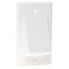 SWS0.00WH - Square Profile Plate 1G, Square Hole, Wire Exit Plate, White