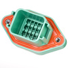 DTV02-18PC - DTV Series Receptacle - 18 way, Flange Mount, End Cap, C Key, Green