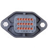 DTV02-18PB - DTV Series Receptacle - 18 way, Flange Mount, End Cap, B Key, Black
