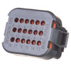 DTV06-18SB - DTV Series Plug - 18 way, End Cap, B Key, Black