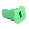 W4S-P012 - DT Series - Wedgelock 4 Way Plug Enhanced - Green